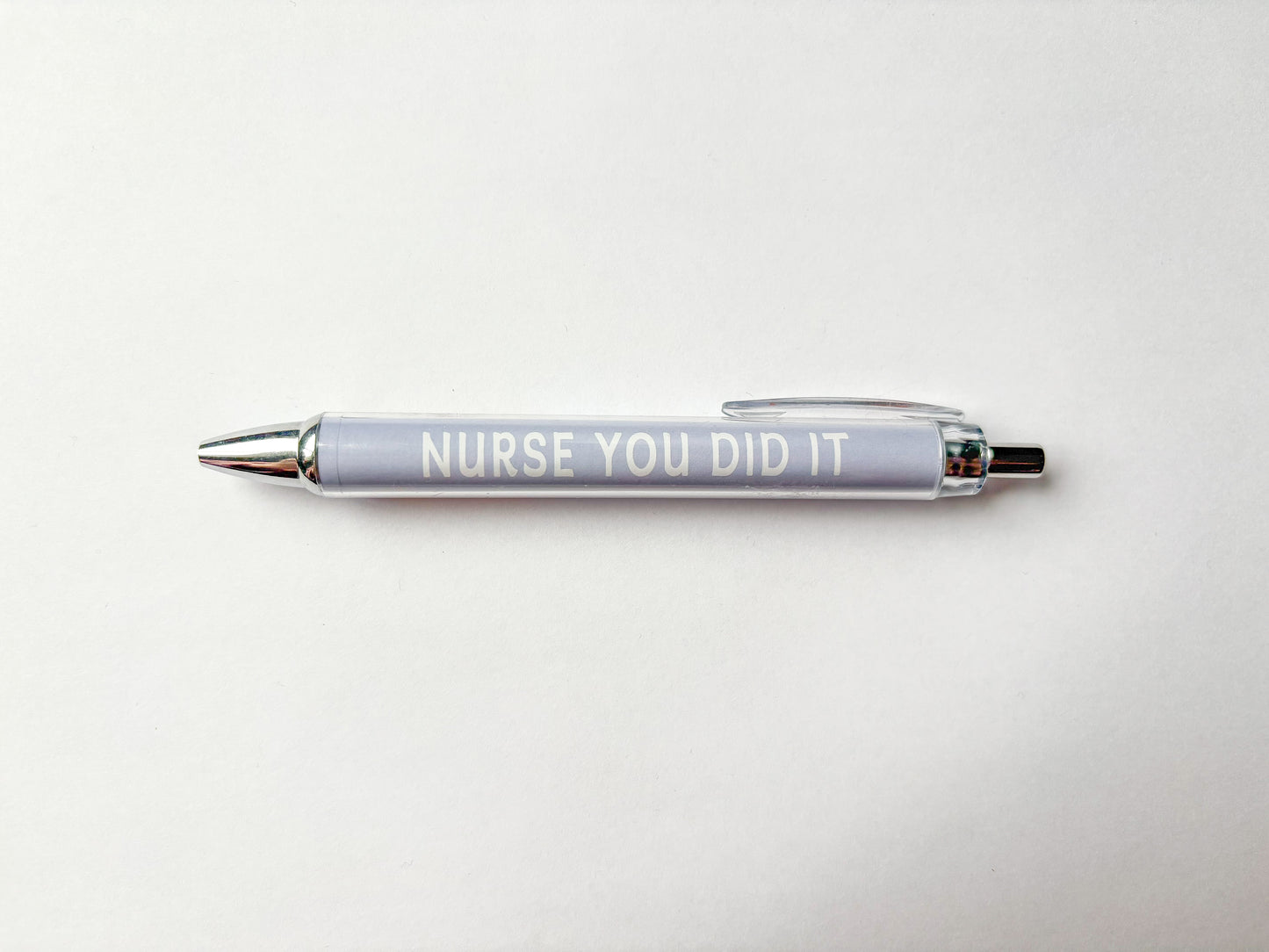 Penna: Nurse, olika färger och text