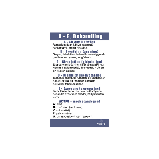 A-E bedömning och behandling