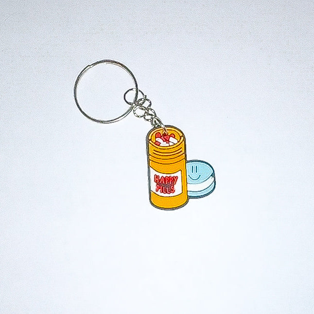 Piller Orange/Blå: Nyckelring