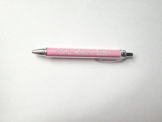 Penna: Nurse, olika färger och text