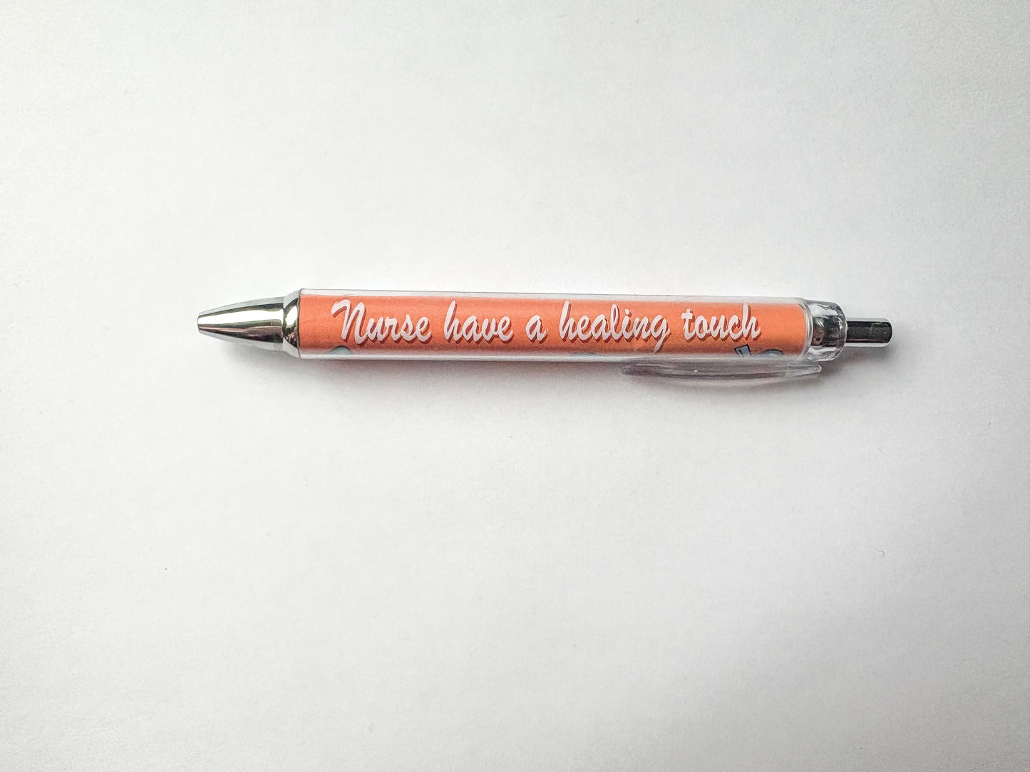 Penna: Nurse, olika färger och text
