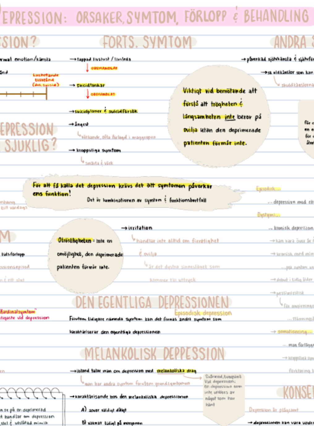 Psykiatri: anteckningar