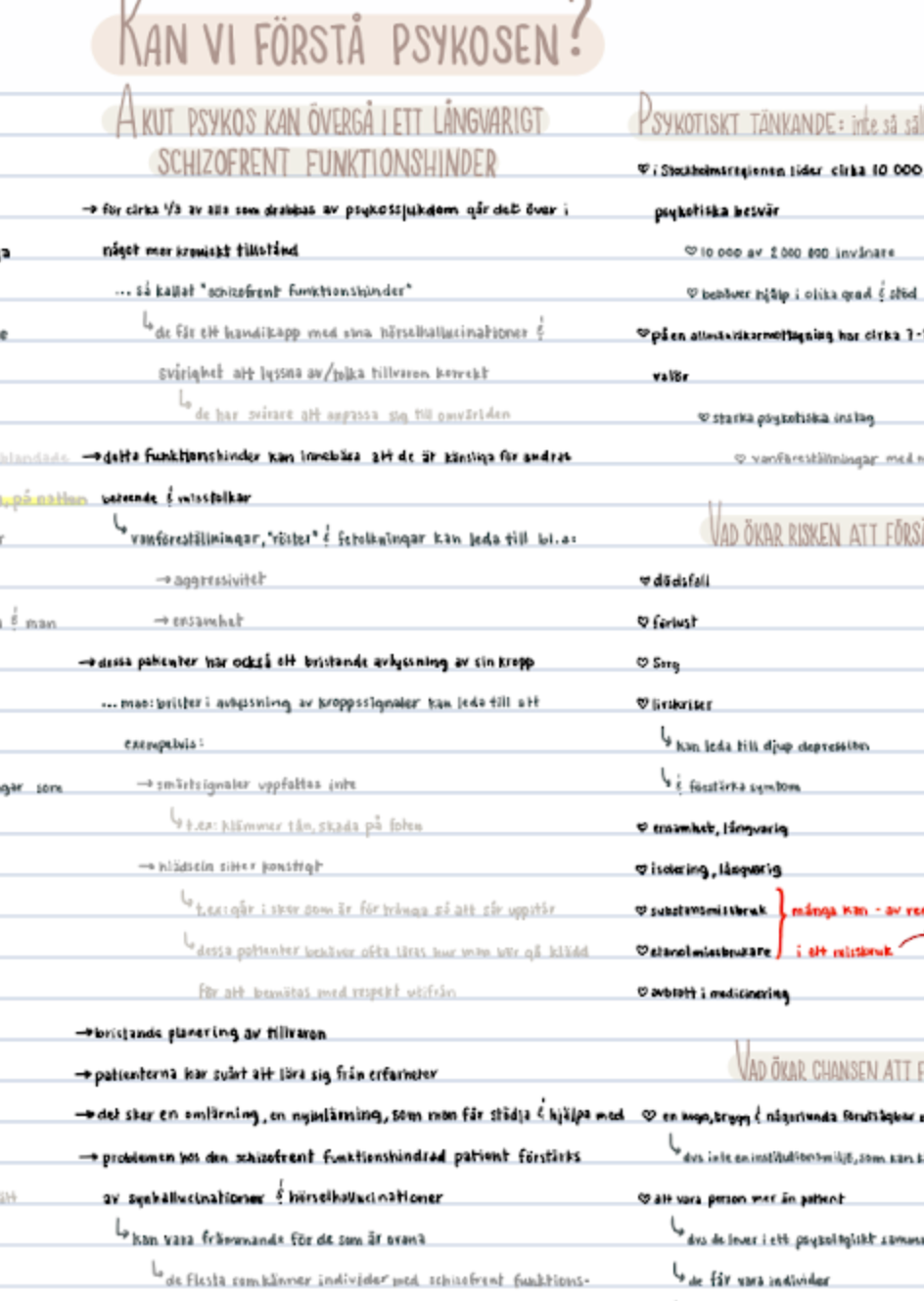 Psykiatri: anteckningar