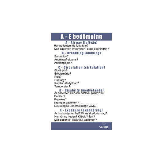 A-E bedömning och behandling